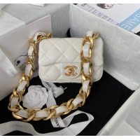 Well Crafted CHANEL MINI FLAP BAG AS3213 white