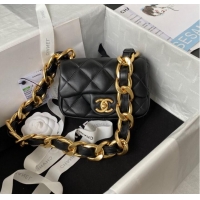 Top Design CHANEL MINI FLAP BAG AS3213 black