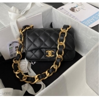 Reasonable Price CHANEL FLAP BAG AS3214 black