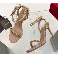 Best Product Valentino Rockstud No Limit Nappa Sandals 90MM Heel Nude 0824075