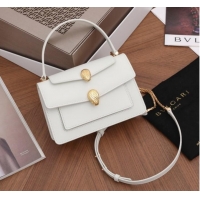 Reasonable Price Bvlgari Serpenti Forever leather small crossbody bag B21076 White