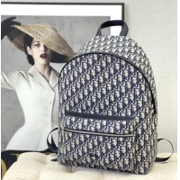 Top Grade DIORTRAVEL BACKPACK Blue Dior Oblique Jacquard M6104STZQ