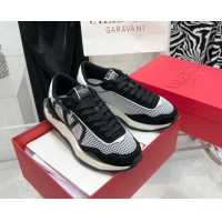 Best Price Valentino Lacerunner Mesh and Mesh Sneakers White/Black 090628