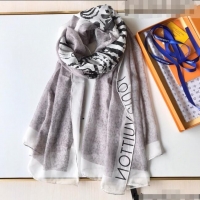 Shop Discount Louis Vuitton Silk Long Scarf 140x200cm LVS41311 Grey 2022