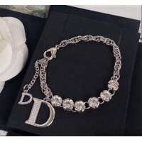 Buy Fashionable Dior Crystal Bracelet DB2281563 Silver 2022