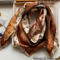 Promotional Louis Vuitton Monogram Confidential Silk Square Scarf 90x90cm LV2636 Brown 2022