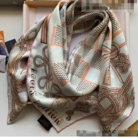 Good Product Louis Vuitton Damier Infinity Silk Square Scarf 90x90cm LV2640 White 2022