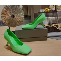 Top Grade Balenciaga Lambskin High Heel Pumps 8.5cm with 7-Shaped Heel Green 060111