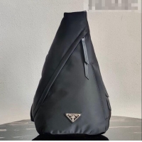 Buy Discount Prada Re-Nylon Messenger and Leather Backpack 2VZ092 Black 2021