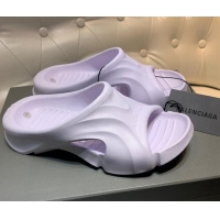 Good Looking Balenciaga Rubber Slide Sandals Purple 0620151