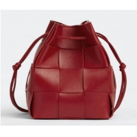 Famous Brand Bottega Veneta Small Cassette Bucket Bag 680218 red