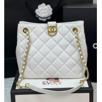 Famous Brand Chanel SMALL SHOPPING BAG AS3477 White