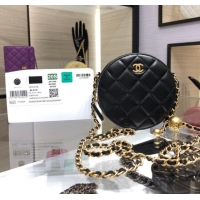 Good Product Chanel CLUTCH WITH CHAIN Lambskin & Gold-Tone Metal AS1449 black