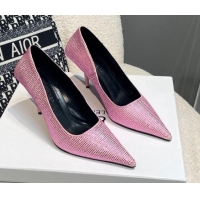 Good Quality Balenciaga x Gucci Knife Crystal High Heel Pumps 8.5cm Light Pink 081315