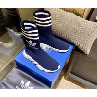 Best Product Balenciaga x Adidas Speed 1.0 Knit Boots Blue 090708