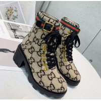 Best Design Gucci GG Canvas High-top Boots G7267 2022