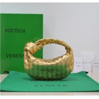 Buy Inexpensive Bottega Veneta Mini intrecciato leather top handle bag 651876 gold