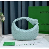 Good Product Bottega Veneta Mini intrecciato leather top handle bag 651876 Teal Washed