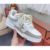 Elegant Louis Vuitton Skate Sneakers Beige/White 071977