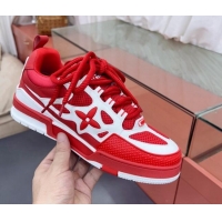 Best Luxury Louis Vuitton Skate Sneakers Red/White 071978