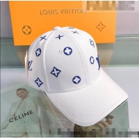 Pretty Style Louis Vuitton Canvas Baseball Hat 043054 White 2022