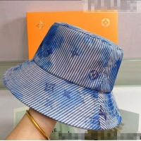 Super Quality Louis Vuitton Watercolor Bucket Hat 053173 Blue 2022