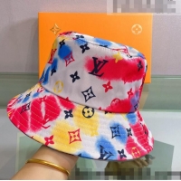 Top Grade Louis Vuitton Watercolor Bucket Hat 053174 Red 2022