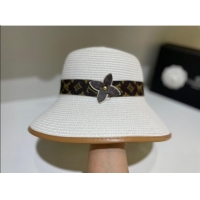 Top Grade Classic Louis Vuitton Straw Hat LV0167 White 2022