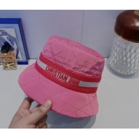 Buy Luxury Dior Cannage Bucket Hat 091511 Pink 2022