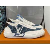 Best Product Louis Vuitton Charlie Low-top Sneakers Blue Denim 0719112