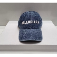 Big Discount Balenciaga Denim Baseball Hat 706106 Dark Blue 2022