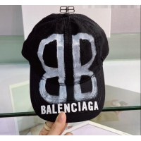 Trendy Design Balenciaga BB Baseball hat BA3125 Black 2022