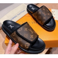 Trendy Design Louis Vuitton Miami Monogram Canvas Slide Sandals Brown 081066