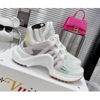 Discount Fashion Louis Vuitton LV Archlight Mesh Sneakers 81903 Pomk/Green/Gray 819060