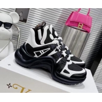 Unique Style Louis Vuitton LV Archlight Mesh & Leather Sneakers 81905 Black/White