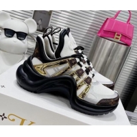 Low Cost Louis Vuitton LV Archlight Mesh Sneakers 81906 Gold/White/Black