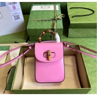 Promotional Gucci Bamboo mini handbag 702106 pink