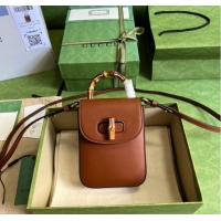 Reasonable Price Gucci Bamboo mini handbag 702106 brown