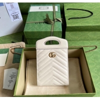 Top Quality Gucci GG Marmont top handle mini bag 699756 white