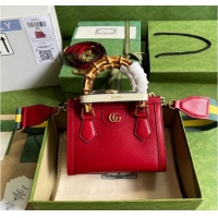 Famous Brand Gucci Diana mini tote bag 702732 red