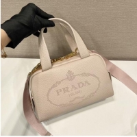 Famous Brand Prada leather tote bag 1DH770 light pink