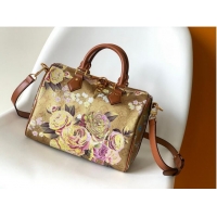 Promotional Louis Vuitton Monogram Empreinte Speedy 25 Original Leather Bag MM M21317 Gold Flower