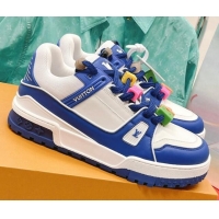 Trendy Design Louis Vuitton LV Trainer Sneakers with Charm Blue 090961