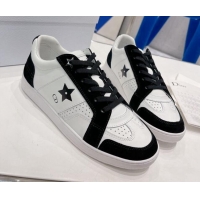 Sumptuous Dior Calfskin Star Sneakers White/Black 052641