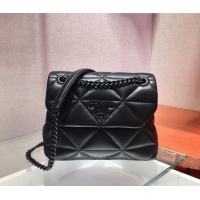 Famous Brand Prada Small Nappa Leather Prada Spectrum Bag 1BD232 Black 2022