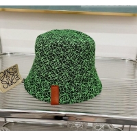 Well Crafted Loewe Logo Embroidered Bucket Hat 043029 Dark Green 2022