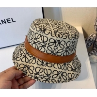 Best Quality Loewe Logo Bucket Hat 043067 Beige/Black 2022