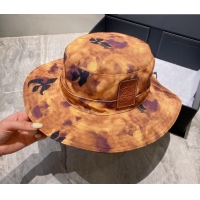 Top Grade Loewe Print Canvas Bucket Hat LH0040 Yellow 2022