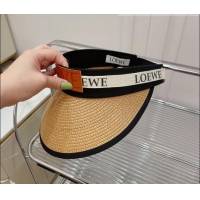 Cheapest Loewe Straw and Visor Hat with Logo Band LH2442 Khaki 2022