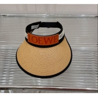 Cheapest Loewe Straw and Visor Hat with Logo Band LH2442 Khaki 2022